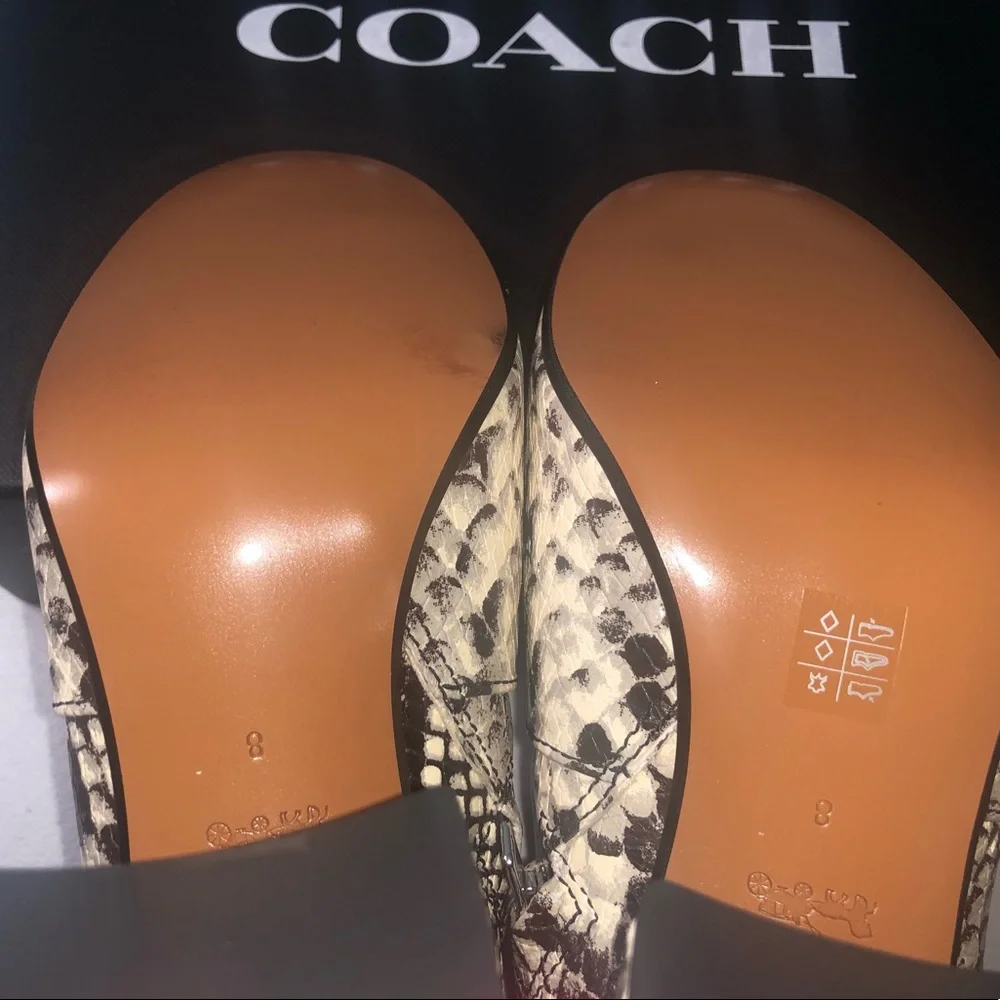 Coach Snake Women’s  Print Leather Booties! NWT Size 8 - Picture 12 of 17